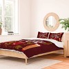 Deny Designs Full/Queen Jessica Molina Making Spirits Bright Holiday Duvet Cover and Pillow Sham Orange - 2 of 4