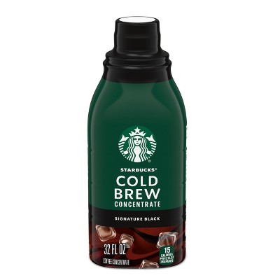 Starbucks Signature Black Cold Brew Coffee Concentrate - 32 fl oz: No Added Sugar, Latin America Arabica Beans