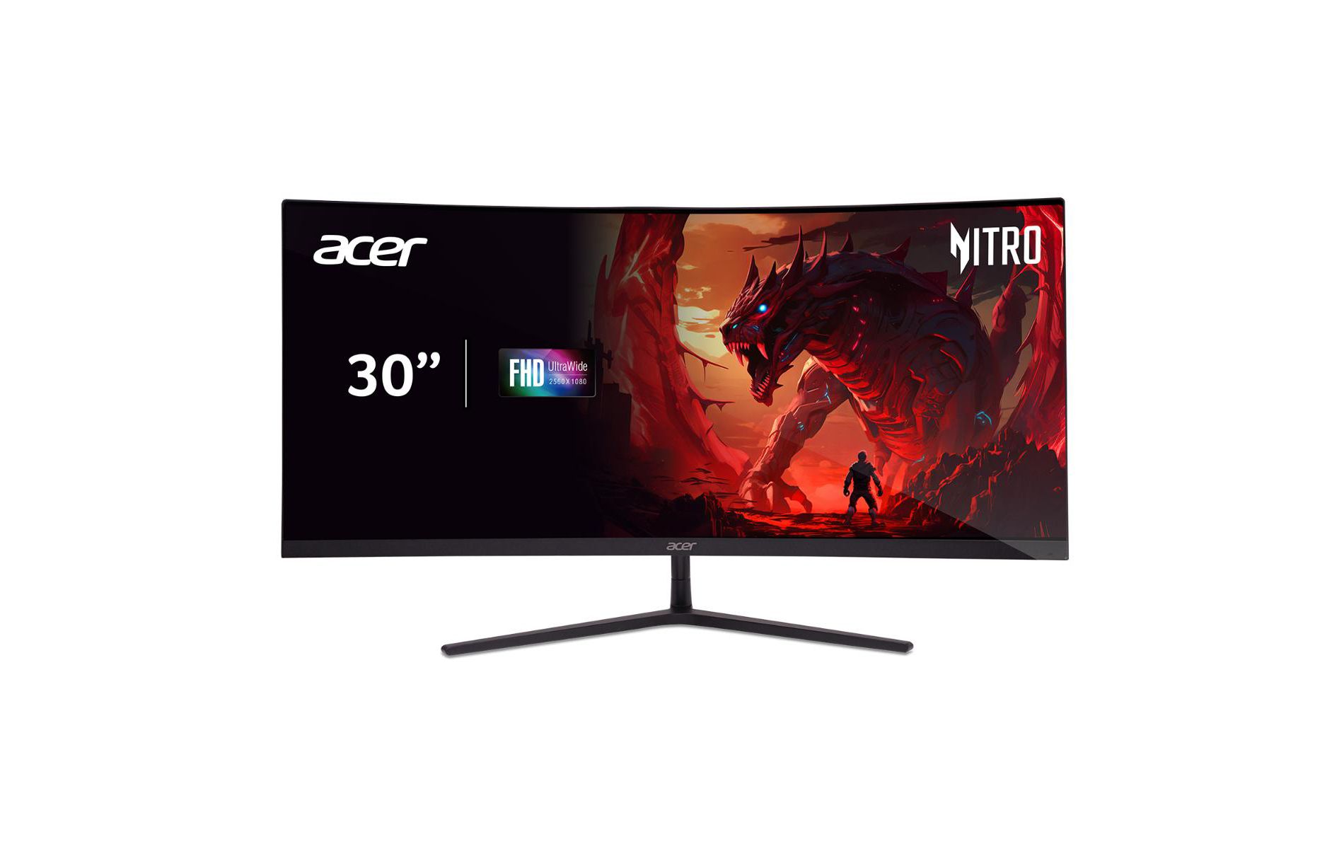 Refurbished Acer Nitro 29.5" Widescreen Gaming LCD Monitor 2560x1080 200Hz 350Nit - ED306C X - Manufacturer Refurbished