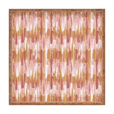Wagner Campelo AMMAR Rose 12" x 12" Square Medium Bamboo Tray - Deny Designs