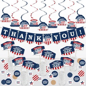 Big Dot of Happiness Happy Veterans Day - Patriotic Supplies Decoration Kit - Decor Galore Party Pack - 51 Pieces - 1 of 4