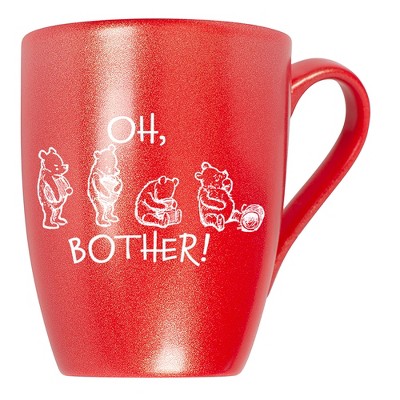 Elanze Designs Oh, Bother! Pooh Crimson Red 10 ounce New Bone China Coffee Cup Mug