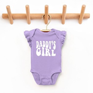The Juniper Shop Daddy's Girl Wavy Baby Flutter Sleeve Bodysuit - 1 of 2