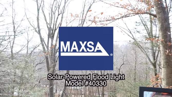 Maxsa Innovations SolarPowered Flood Light with Warm White LED, 2 of 8, play video
