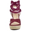 Allegra K Women's Espadrille High Platform Lace Up Wedges Sandals - 2 of 4