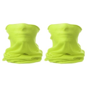 Unique Bargains Breathable Elastic Moisture Absorption Sport Neck Gaiter Face Masks 2 Pcs - 1 of 4