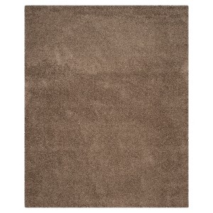 Taupe Solid Loomed Area Rug - (8
