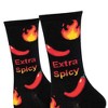 Socksmith 16.0 Inch Extra Spicy Black Socks Red Peppers Flames Hot Crew Socks - 2 of 3
