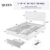 Allewie King Size Upholstered Platform Bed Frame with 4 Storage Drawers, Diamond Stitched Headboard, Wooden Slats, No Box Spring Needed, White - 2 of 4