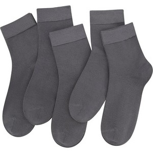 SERISIMPLE Women Thin Viscose Bamboo Socks Crew Lightweight Above Ankle Casual Dress Sock 5 Pairs - 1 of 4