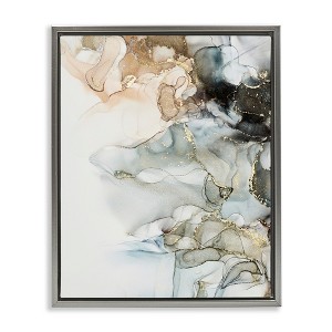 Stupell Industries Soft Ripples Abstraction Floating Frame Canvas Art - 1 of 4