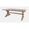 Jofran, Carlyle Crossing Modern Rustic Distressed Solid Wood Coffee Table with Trestle - 2 of 4