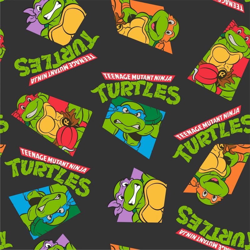 Teenage Mutant Ninja Turtles Character Squares Men's Black Sleep Pajama Pants, 2 of 4