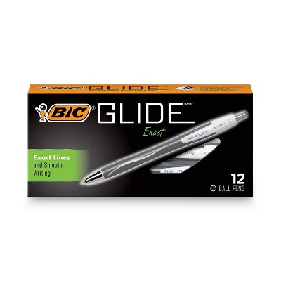 BIC Atlantis Exact Retractable Ballpoint Pen Black Ink .7mm Fine Dozen VCGN11BK