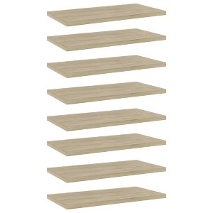 vidaXL Bookshelf Boards 8 pcs Sonoma Oak 15.7 in.x7.9 in.x0.6 in. Engineered Wood - 1 of 4