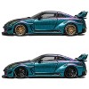 Nissan 35GT-RR "LB-Silhouette Works GT" RHD Magic Purple Metallic with Extra Wheels 1/64 Diecast Model Car by CM Model - 2 of 4