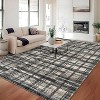 Striped Geometric Washable Runner Rug - Stain Resistant, Non-Slip Backing, Low Pile - For Hallway, Laundry, Bedroom - 4 of 4