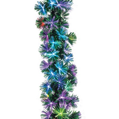 Sterling 6-Foot Long Pre-lit Color Changing Fiber Optic Garland with 75 UL multi-color LED lights