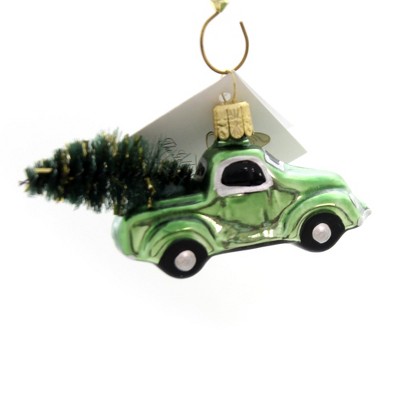 Golden Bell Collection 1.5 Inch Little Truck With Tree Ornament Pick Up Vehicle Tree Ornaments
