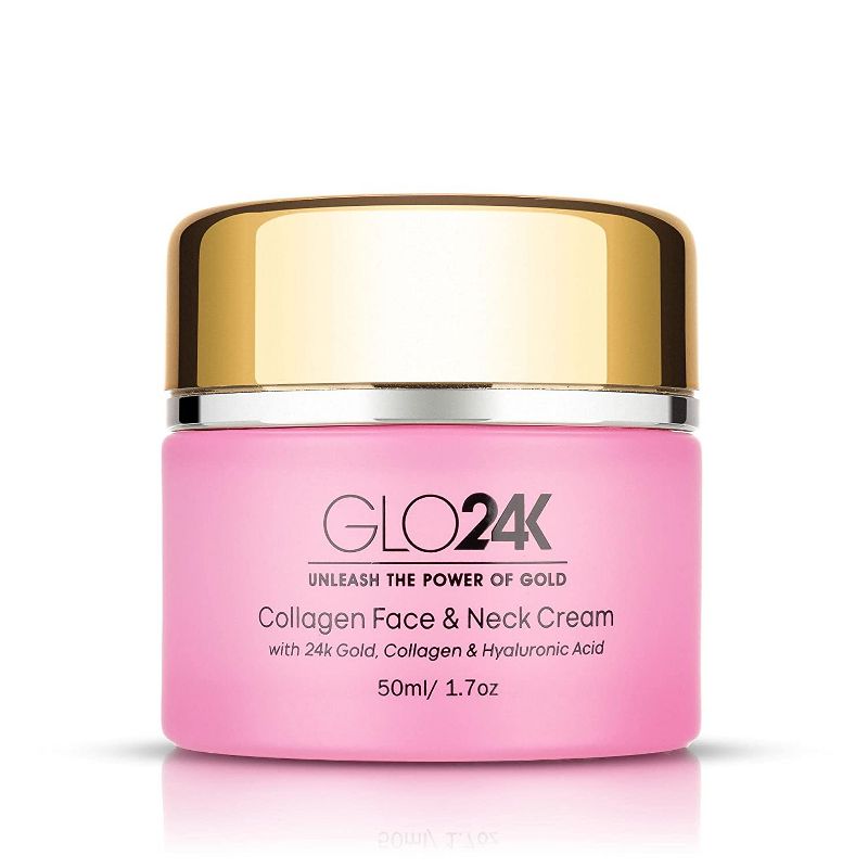 GLO24K Collagen Face & Neck Cream With 24k Gold Collagen & Hyaluronic Acid Boost Your Skin’s Collagen Levels For A Radiant Glowing Skin, 2 of 4
