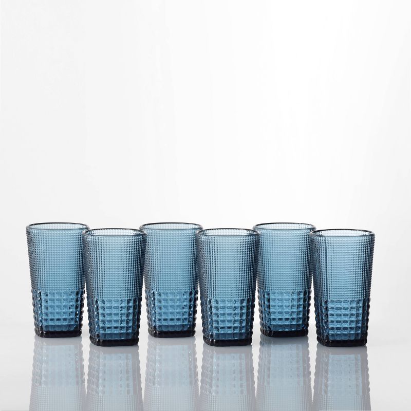 15oz 6pk Crystal Malcolm Ice Beverage Glasses Blue - Fortessa Tableware Solutions, 2 of 6