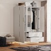 70.07" Tall Armoire Storage Cabinet with 2 Doors & 2 Drawers,Modern Floor Storage Cabinet with LED Light - 4 of 4