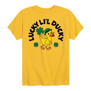 Boys' - Instant Message - St. Patrick's Day Lucky Lil Ducky Short Sleeve Graphic T-Shirt - 1 of 4