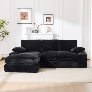Mocamel 99x69 Modular Sectional Sofa Minimalist LShape 2PC Free Combo InstallFree LivingBedroom - 1 of 4