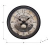 FURNIinspire Wall Clocks 20inch Decorative Round Wall Clock Living Room Hanging Clock Antique Timepiece Home Wall Decor, Brown, 20"*20"*2" - 3 of 4
