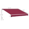 VisioGear Retractable Awning, 12'*8' Patio Awnings with Manual Crank Handle for Deck, Yard, Red, 155.5"*16.5"*59.6" - 3 of 4