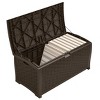 Deck Box Resin Wicker 99 Gallon - Brown - Suncast: Outdoor Storage for Pool, Garden, Patio Cushions, UV & Weather-Resistant - 2 of 4