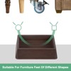 Unique Bargains Square Rubber Anti Slide Furniture Coasters Cups for Sofa Chair - 4 of 4