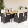 vidaXL Garden Dining Set Black, Cream White - 2 of 4