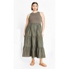 Women's Plus Size Chelsea Mixed Media Dress - olive | CITY CHIC - image 2 of 4