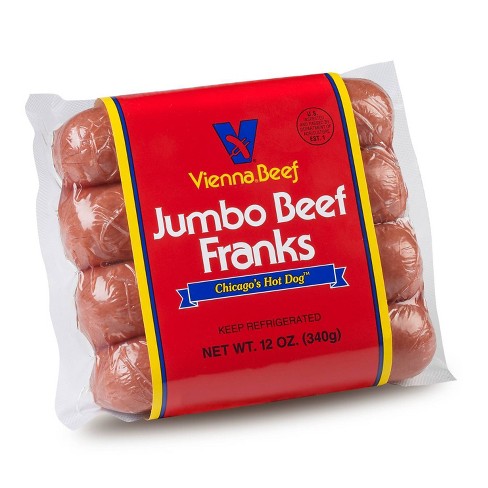 Vienna Beef Beef Franks Jumbo - 12 Oz