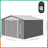 10x8FT Metal Outdoor Storage Shed, Large Steel Multipurpose Yard with Sloped Roof and Door Lock Design for Organizing Tools & Equipment in Yard,Garden - 2 of 4