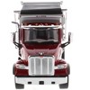 Peterbilt 567 SFFA Tandem Axle with Pusher Axle OX Stampede Dump Truck Red and Chrome 1/50 Diecast Model by Diecast Masters - 4 of 4