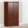 South Shore 4 Door Morgan Storage Cabinet Royal Cherry : Laminated Particle Board, Adjustable Shelves, CARB Certified - 4 of 4