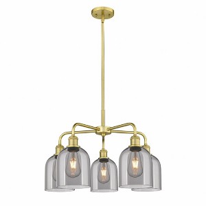Bella - 5 Light Stem Hung Chandelier In Industrial Style-15 Inches Tall and 23.5 Inches Wide - 1 of 1