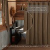 Black Check Scalloped Shower Curtain 72x72 VHC Brands - 2 of 4