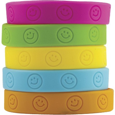 Teacher Created Resources Happy Faces Award Wristband Silicone, pk of 10