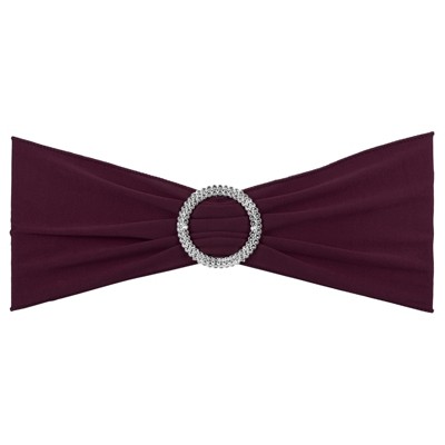 Unique Bargains Polyester Wedding Decoration Stretch Chair Sashes Bows 10 Pcs