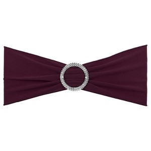 Unique Bargains Polyester Wedding Decoration Stretch Chair Sashes Bows 10 Pcs - 1 of 4