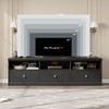 TV Stand for 75 Inch TV, Mid-Century Modern Entertainment Center with Storage Drawer, 70" TV Console with Open Shelves - 4 of 4