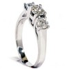 Pompeii3 1ct Three Stone Diamond Ring 14K White Gold - 2 of 4