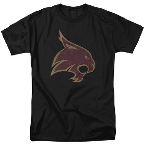 Men's Texas State University Official Distressed Primary Adult T-Shirt - 1 of 4