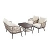 NicBex Outdoor Dining Table Set Acacia Wood Coffee Table with Loveseat & Chairs,Patio Furniture Set for Garden, Backyard, Porch - 4 of 4