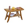 28" Satori ED989 Wide Teak Wood Shower Bench with Shelf - EcoDecors - 4 of 4