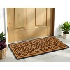 HomeRoots 18" X 47" Beige and Black Rubber and Coir Outdoor Door Mat - 2 of 4
