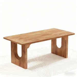 Gulches Modern Versatile Series Contemporary White High-Grade MDF 70 in Sturdy Double Pedestal Base Dining Table Seats 6-8 - 1 of 4